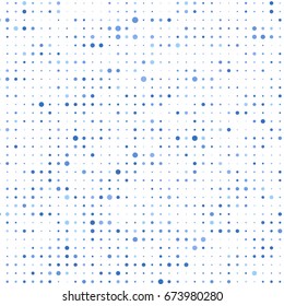 Modern textured halftone of dots on white background