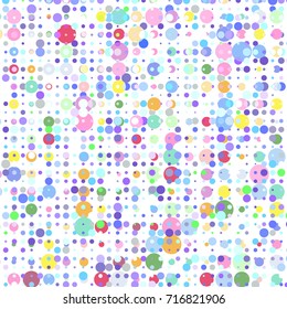 Modern textured halftone of dots on white background