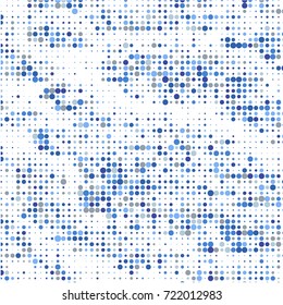 Modern textured halftone of dots on white background