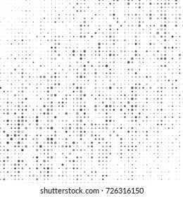Modern textured halftone of dots on white background