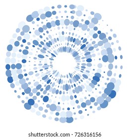 Modern textured halftone of dots on white background