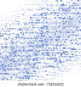 Modern textured halftone of dots on white background