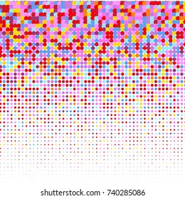 Modern textured halftone of dots on white background, 