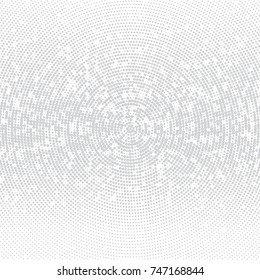 Modern textured halftone of dots on white background
