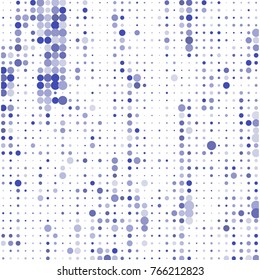 Modern textured halftone of dots on white background