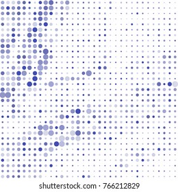 Modern textured halftone of dots on white background
