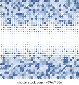Modern textured halftone of dots on white background