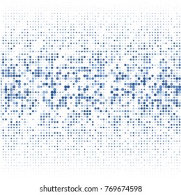 Modern textured halftone of dots on white background