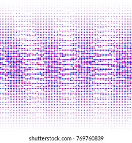 Modern textured halftone of dots on white background