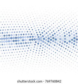 Modern textured halftone of dots on white background