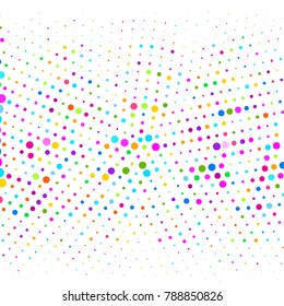Modern textured halftone of dots on white background