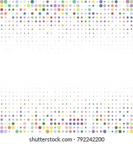 Modern textured halftone of dots on white background
