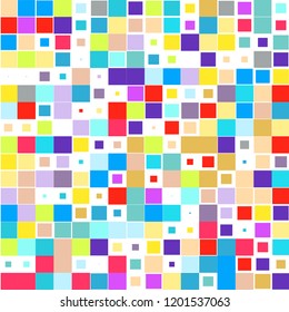 Modern textured halftone of squares on a white background