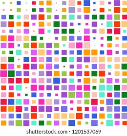 Modern textured halftone of squares on a white background