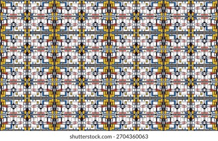 Modern Texture-Rich Abstract Geometric Pattern Featuring Layered Shapes and Balanced Repetition