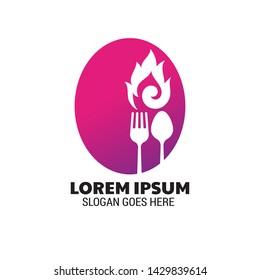 Modern Thai food logo template for culinary business and corporate