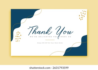 modern thank you for order template design vector