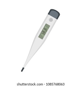 Modern thermometer icon. Flat illustration of modern thermometer vector icon for web