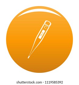 Modern thermometer icon. Simple illustration of modern thermometer vector icon for any design orange