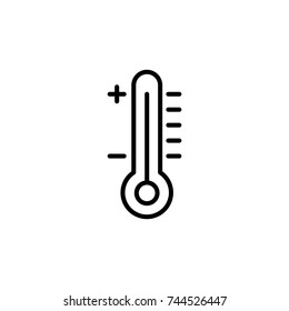 Modern thermometer line icon. Premium pictogram isolated on a white background. Vector illustration. Stroke high quality symbol. Thermometer icon in modern line style.