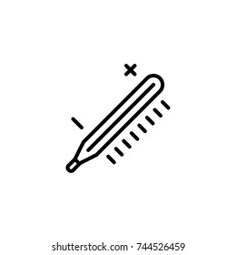 Modern thermometer line icon. Premium pictogram isolated on a white background. Vector illustration. Stroke high quality symbol. Thermometer icon in modern line style.