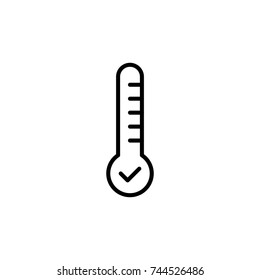 Modern thermometer line icon. Premium pictogram isolated on a white background. Vector illustration. Stroke high quality symbol. Thermometer icon in modern line style.