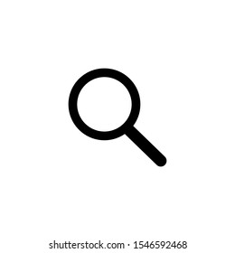 Modern thin black magnifying glass icon