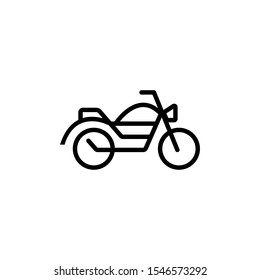 Modern thin black motorcycle icon
