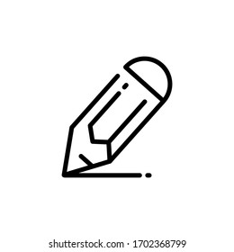 Moderne, dünne schwarze Bleistift-Symbol