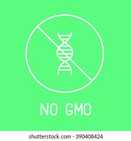 Modern thin design illustration. Use it for marking packs of healthy food free of gluten, sugar, gmo, milk, trans fat,eggs,nuts,soy, honey, bpa, sls. Vegan, fair traide, no gmo, organic marking.