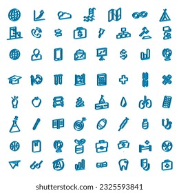 Conjunto de iconos 3d de la línea delgada moderna. Señales aisladas de línea para móviles y web. Pictogramas de alta calidad. Iconos lineales conjunto de negocios, médicos, UI y UX, medios, dinero, viajes, etc