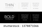 Modern thin line alphabet letters font set. Minimal urban lettering designs typography fonts simple style, regular uppercase, lowercase and number. vector illustration
