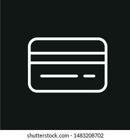 Modern thin line card icon