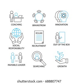 Modern Thin Line Icon and Pictogram, Business Set Concept, Flat thin line designed vector Illustrator