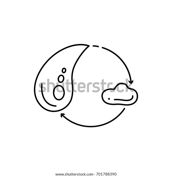 Modern Thin Line Icon Water Drop Stock Vector Royalty Free 701788390