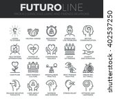 Modern thin line icons set of conscious living, friends relations and emotions. Premium quality outline symbol collection. Simple mono linear pictogram pack Stroke vector logo concept for web graphics