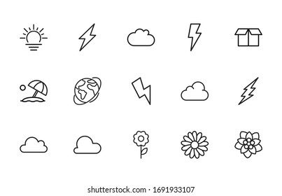 Modern thin line icons set of global warming. Premium quality symbols. Simple pictograms for web sites and mobile app. Vector line icons isolated on a white background.
