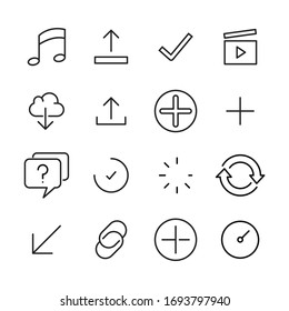 Conjuntos de iconos modernos de línea delgada. Símbolos de calidad superior. Programas simples para sitios web y aplicaciones móviles. Iconos de línea de vectores aislados en un fondo blanco.