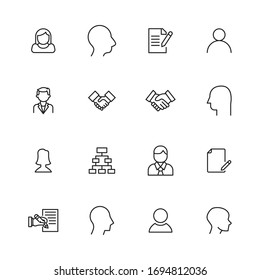 Conjunto moderno de iconos de línea delgada de servicio. Símbolos de calidad superior. Programas simples para sitios web y aplicaciones móviles. Iconos de línea de vectores aislados en un fondo blanco.