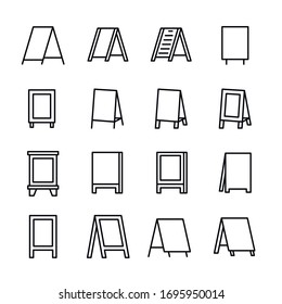 Modern thin line icons set of daily specials board. Premium quality symbols. Simple pictograms for web sites and mobile app. Vector line icons isolated on a white background.
