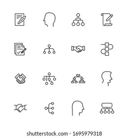 Moderne, dünne Linien-Icons, Set von Service. Symbole in Premium-Qualität. Einfache Piktogramme für Webseiten und mobile App. Vektorliniensymbole einzeln auf weißem Hintergrund.