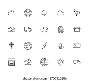 Iconos modernos de línea delgada conjunto de calentamiento global. Símbolos de calidad superior. Programas simples para sitios web y aplicaciones móviles. Iconos de línea de vectores aislados en un fondo blanco.
