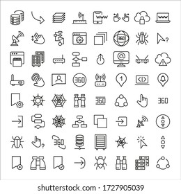 Modern thin line icons set of web. Premium quality symbols. Simple pictograms for web sites and mobile app. Vector line icons isolated on a white background.