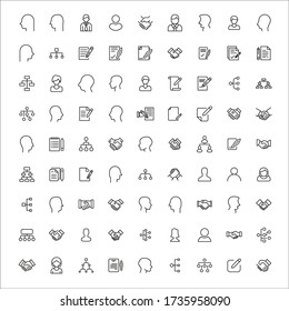 Modern thin line icons set of service. Premium quality symbols. Simple pictograms for web sites and mobile app. Vector line icons isolated on a white background.