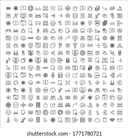 Modern thin line icons set of web. Premium quality symbols. Simple pictograms for web sites and mobile app. Vector line icons isolated on a white background.