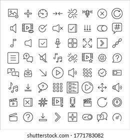 Juego de símbolos de iconos modernos de línea delgada. Símbolos de calidad premium. Pictogramas simples para sitios web y aplicaciones móviles. Iconos de línea de vectores aislados en un fondo blanco.