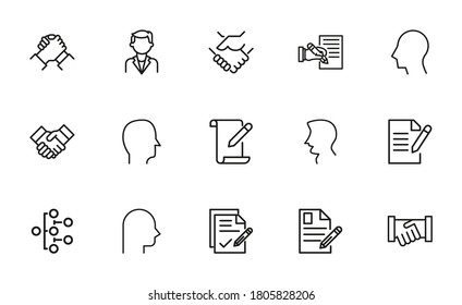 Modern thin line icons set of service. Premium quality symbols. Simple pictograms for web sites and mobile app. Vector line icons isolated on a white background.
