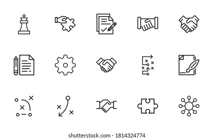 Modern thin line icons set of project management. Premium quality symbols. Simple pictograms for web sites and mobile app. Vector line icons isolated on a white background.