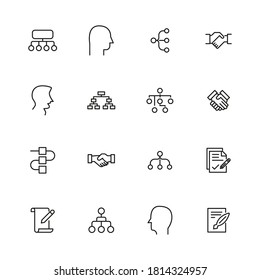 Modern thin line icons set of service. Premium quality symbols. Simple pictograms for web sites and mobile app. Vector line icons isolated on a white background.