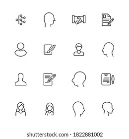Modern thin line icons set of service. Premium quality symbols. Simple pictograms for web sites and mobile app. Vector line icons isolated on a white background.
